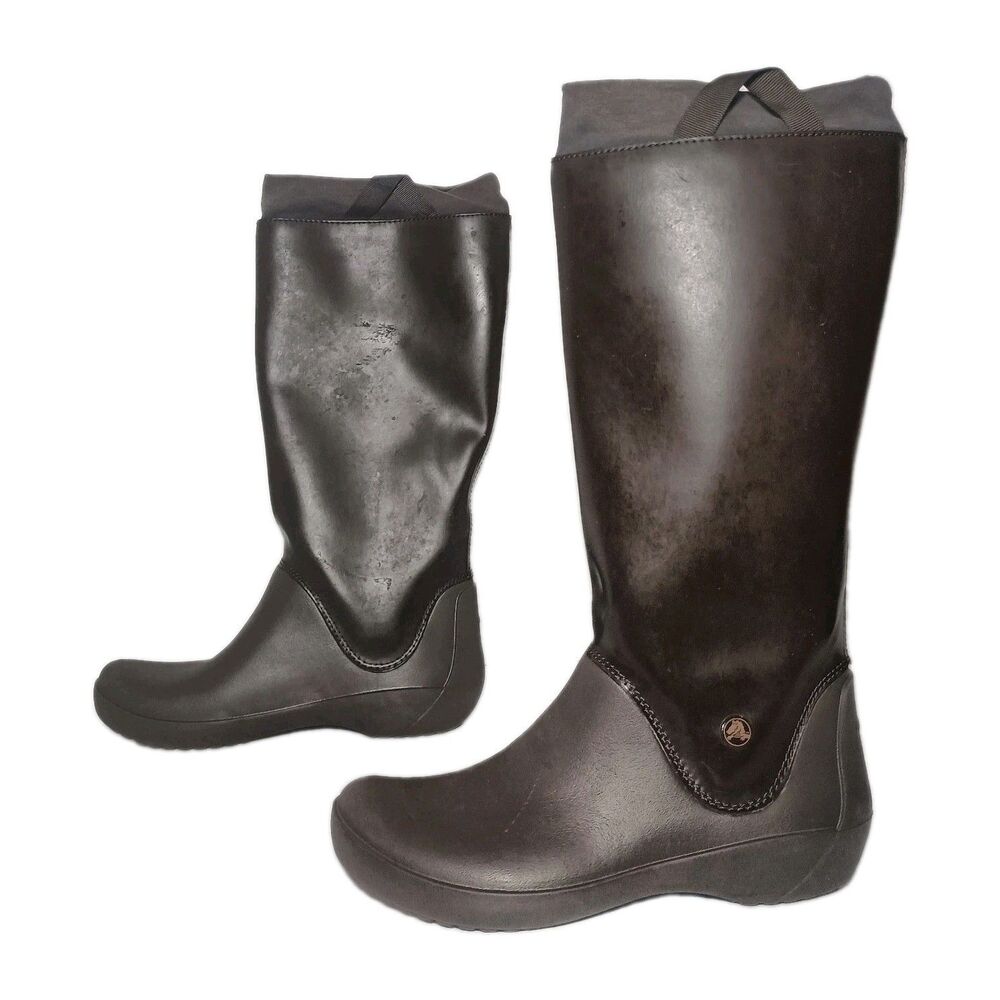 Crocs Rainfloe Rain Boots Womens Size 7 Waterproof Rainy Day Outdoor Protection